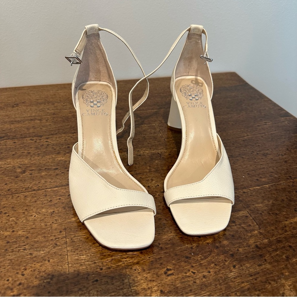 Vince Camuto Ivory Strappy Heels
